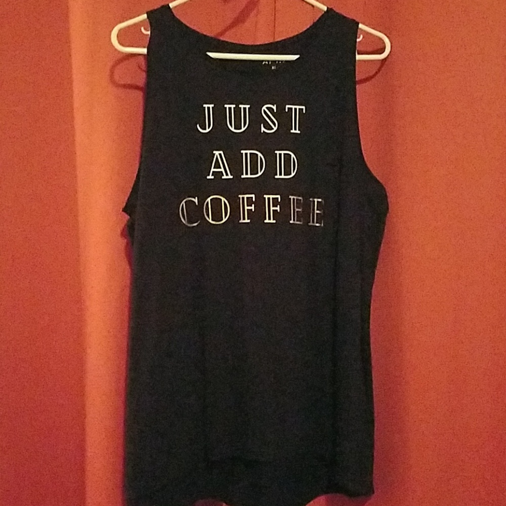 Just add coffee soft high low tank